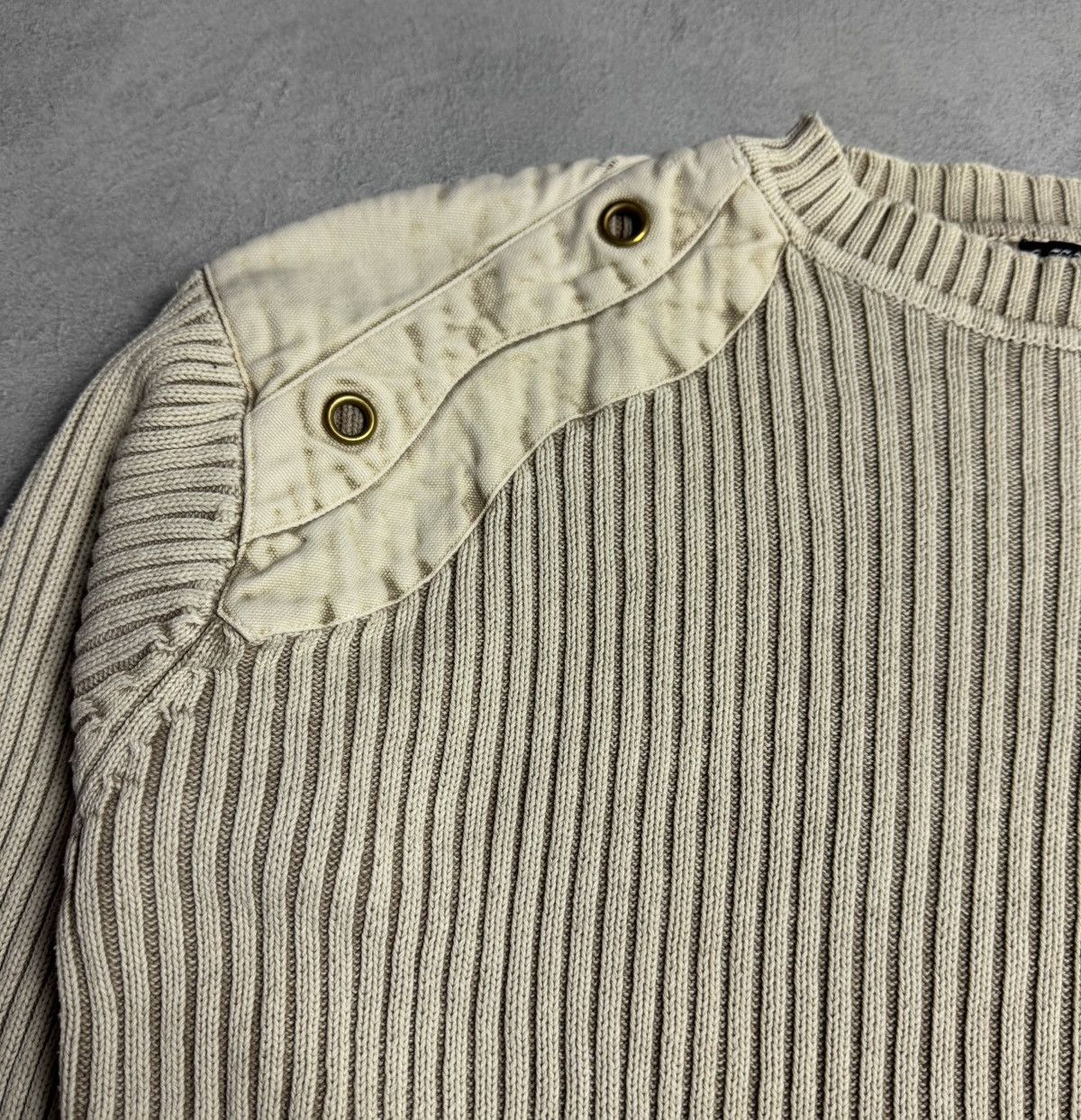 Other Avant Garde Beige Crewneck Cotton Knit Sweater Size US XL / EU 56 / 4 - 8 Thumbnail