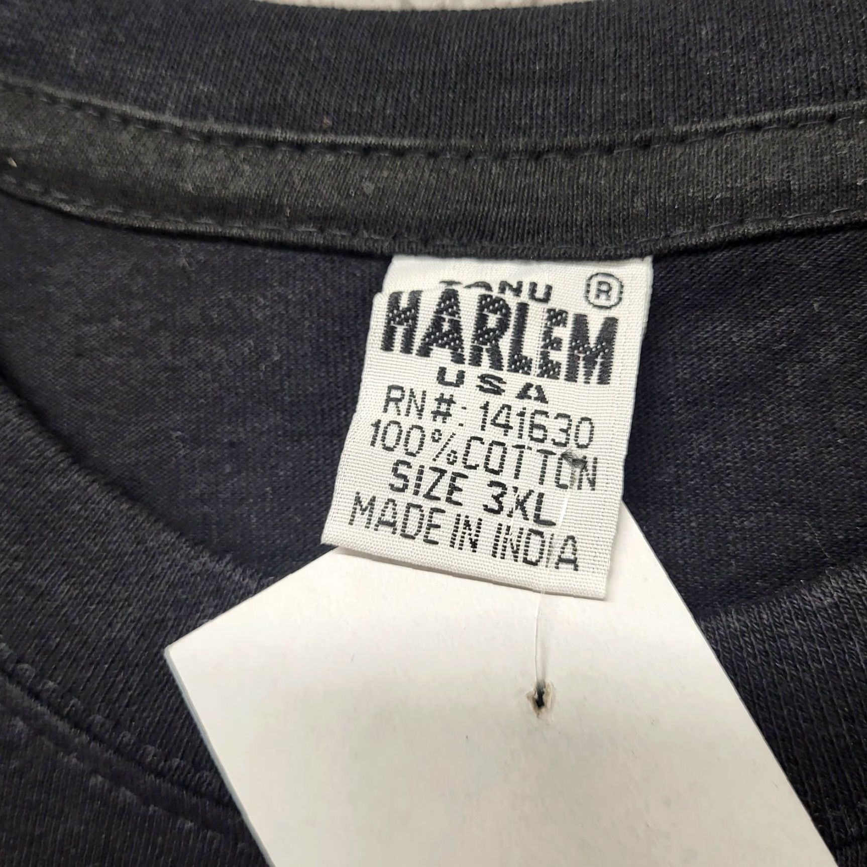 Vintage Harlem USA T-Shirt Mens 3XL Black Short Sleeve Crew Neck Casual Size US XXL / EU 58 / 5 - 6 Thumbnail