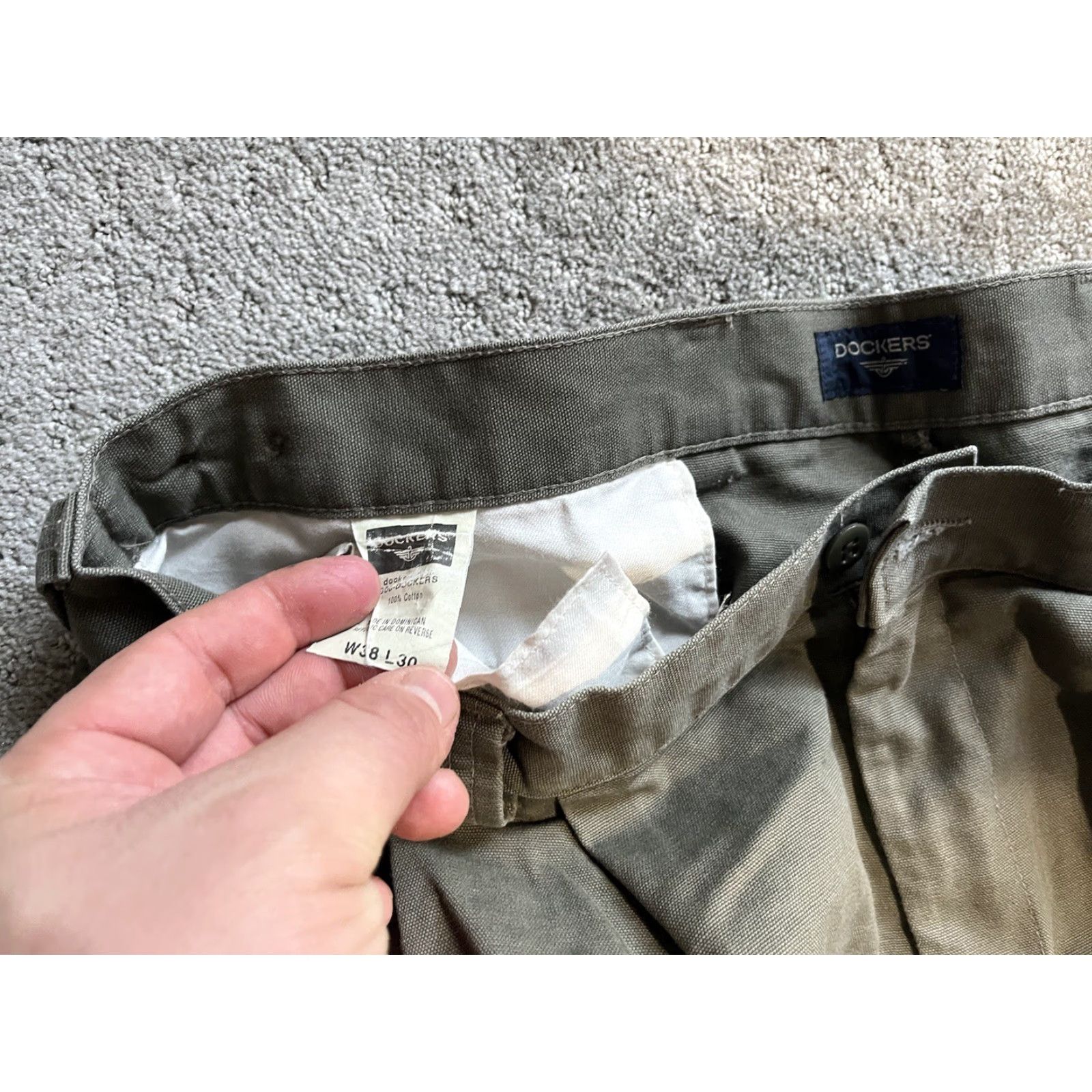 Dockers DOCKERS Classic Fit Chinos Pants 38x30 Green Khaki Mens Size US 38 / EU 54 - 6 Thumbnail
