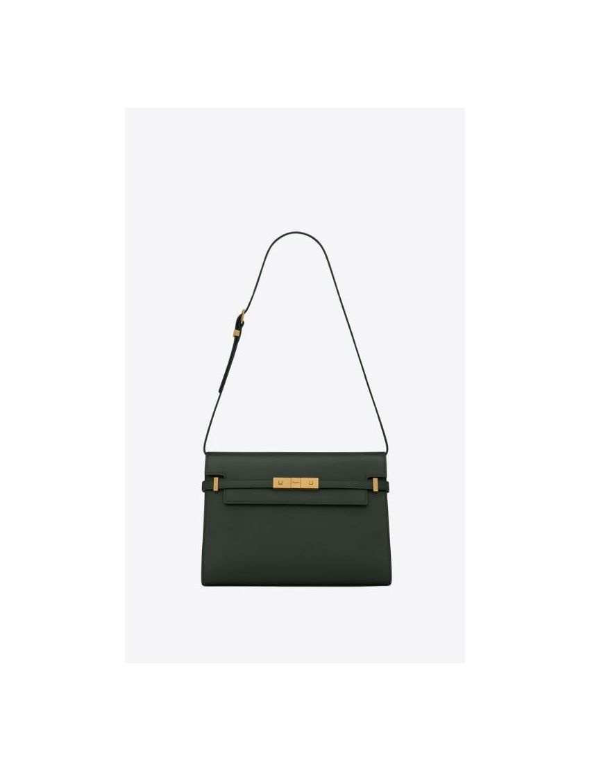 Saint Laurent Paris o1s1wg111024 Size : OS / Manhattan Small Bag in Dark Green Size ONE SIZE - 1 Thumbnail