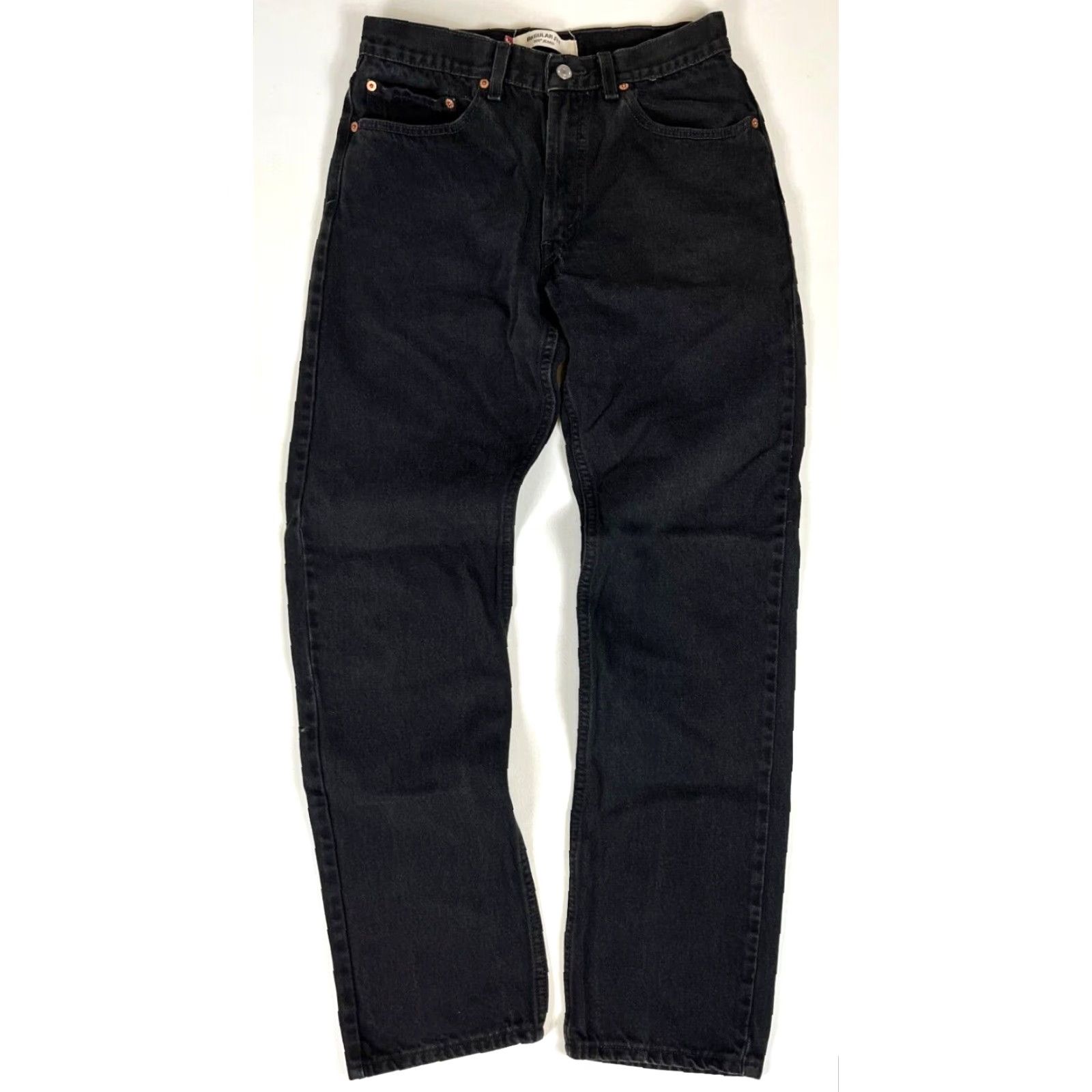 Levi's VINTAGE Levi's 505 Jeans Regular Straight Black Sz 33x34 Mens Jeans Size US 30 / EU 46 - 2 Thumbnail