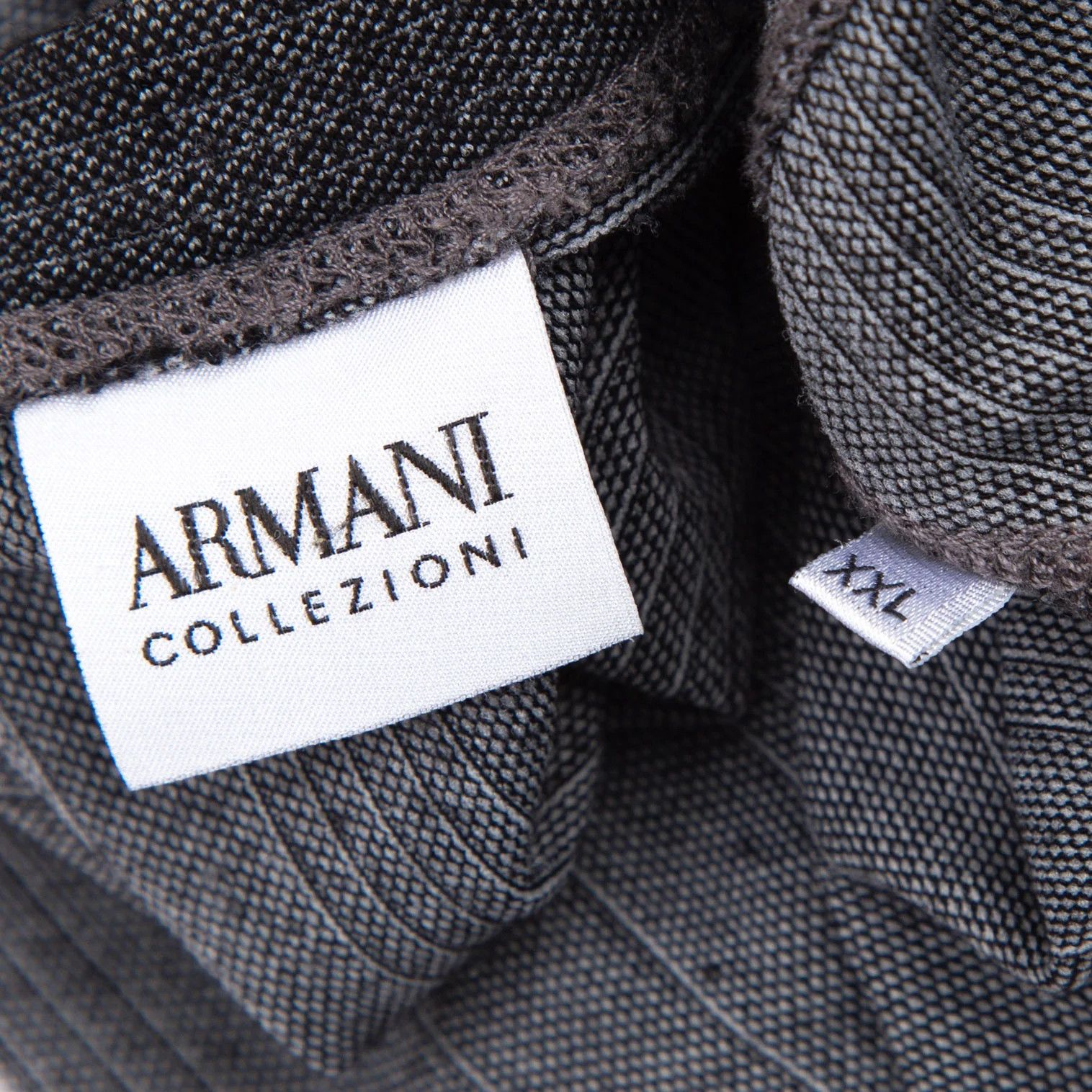 Armani Collezioni Stretch Border T-Shirt in Gray, Size L Size US XXS / EU 40 - 10 Thumbnail