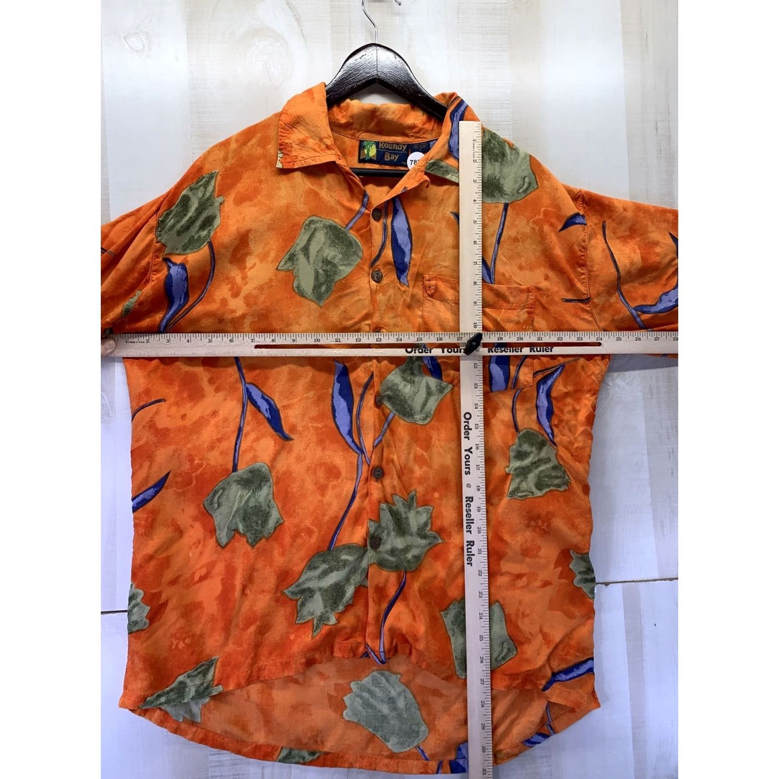 Vintage VINTAGE Roundy Bay Mens Tulip Bright Orange Button Up Shirt Size L-7870 Size US L / EU 52-54 / 3 - 5 Thumbnail
