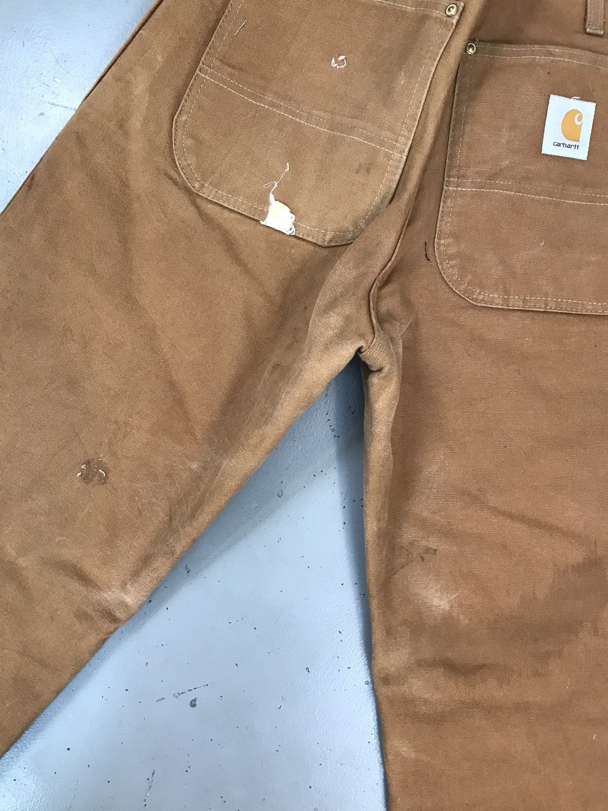 Carhartt × Vintage 90s Vintage Carhartt 62WQ blanket line carpenter denim Size US 30 / EU 46 - 10 Thumbnail