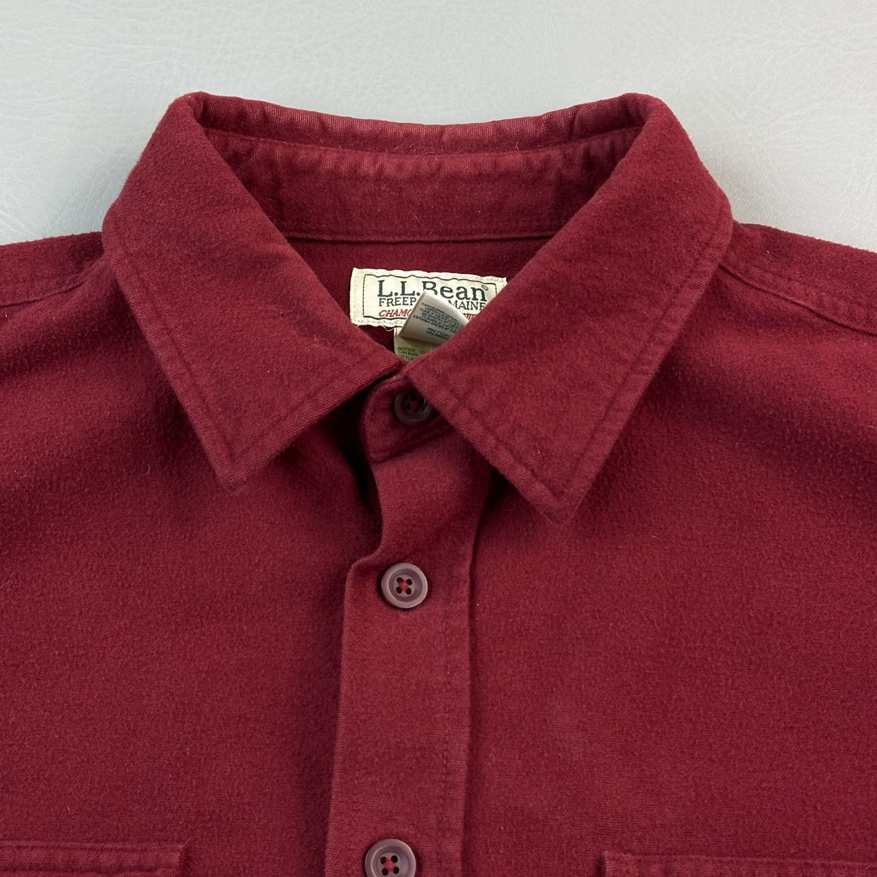Vintage VINTAGE L.L. Bean Shirt Mens XL Chamois Cloth Heavyweight Button-Up Outdoor Red Cotton Flannel Pocketed Classic Outdoor Retro Sports Mens XL Size US XL / EU 56 / 4 - 4 Thumbnail