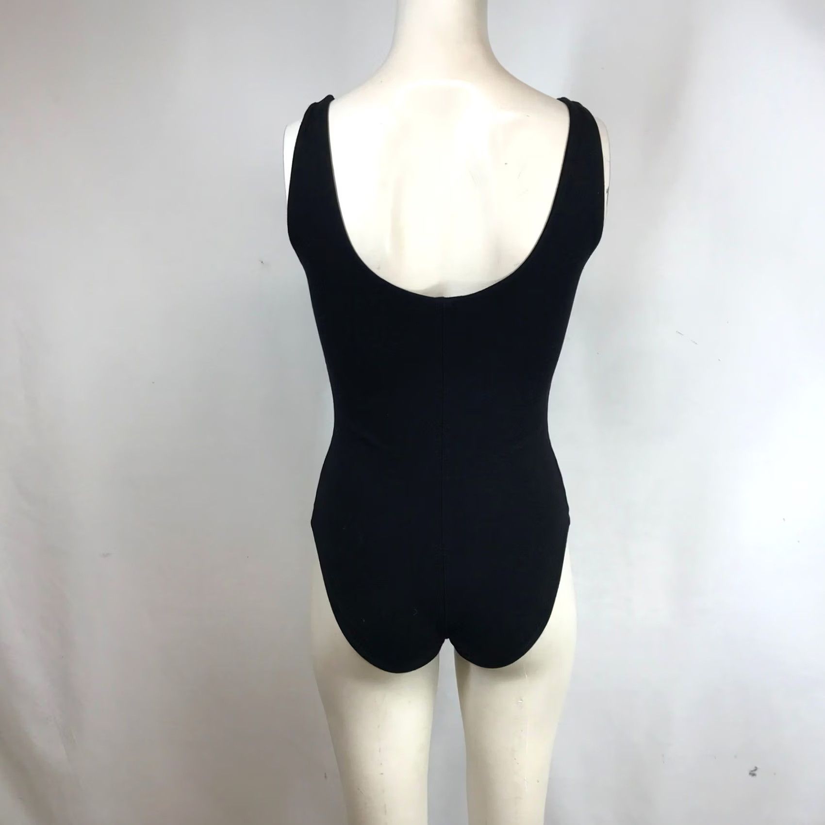 Vintage Pact Bodysuit Sleeveless Scoop Neck Black L Women Size L / US 10 / IT 46 - 5 Thumbnail