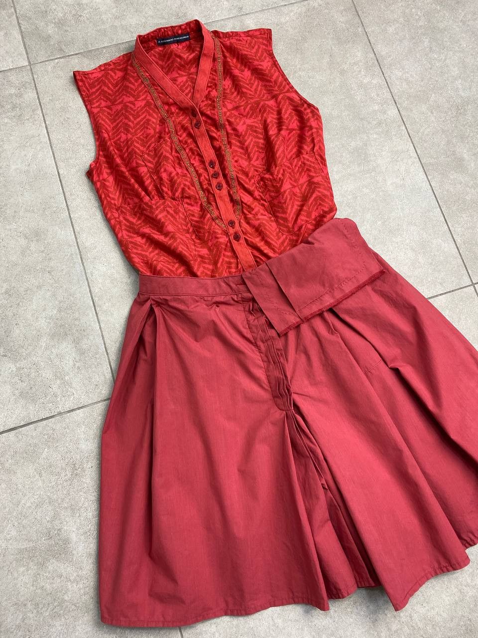Marithe + Francois Girbaud Marithe + Francois Girbaud Vestsareety Gibrid Blouse Dress Size S / US 4 / IT 40 - 4 Thumbnail