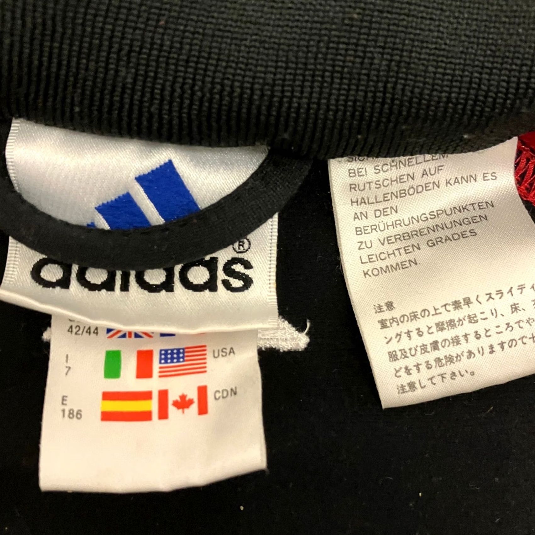 Adidas VINTAGE adidas Track Jacket Mens Large Red Black 3 Stripe Full Zip 90s Size US L / EU 52-54 / 3 - 5 Thumbnail