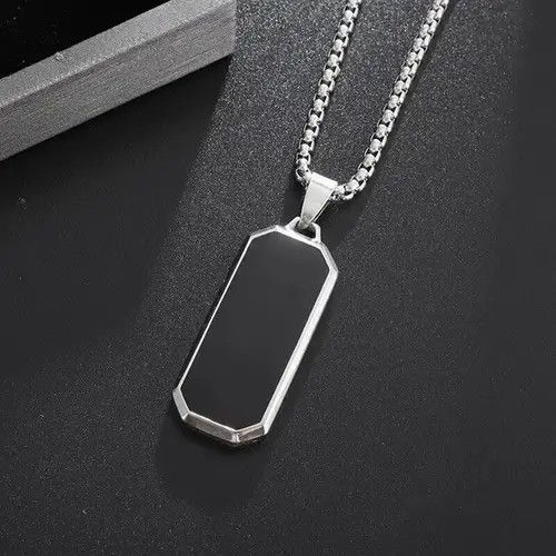 Jewelry × Vintage Classic Black Rectangular Necklace Size ONE SIZE - 2 Thumbnail