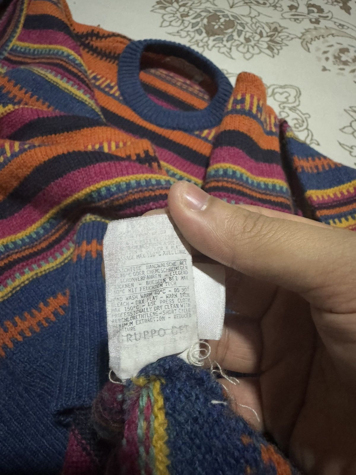 Valentino Vtg V Garavani Pullover Knitwear Multicolour Stripes Size US M / EU 48-50 / 2 - 7 Thumbnail
