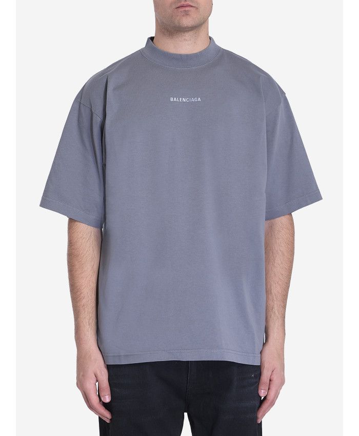 Balenciaga o1s1wg110126 Back Reflective T-Shirt Medium Fit in Grey Size US XS / EU 42 / 0 - 4 Thumbnail