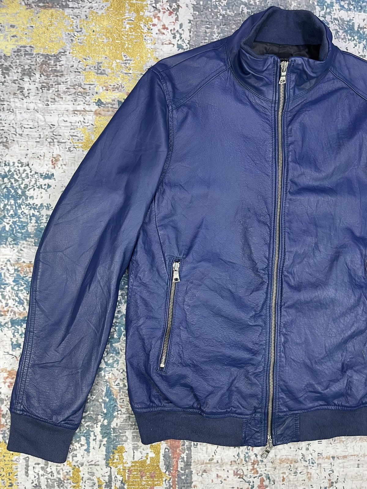 Genuine Leather Daytona Universal Freaks Blue Leather Jackets Size US M / EU 48-50 / 2 - 3 Thumbnail