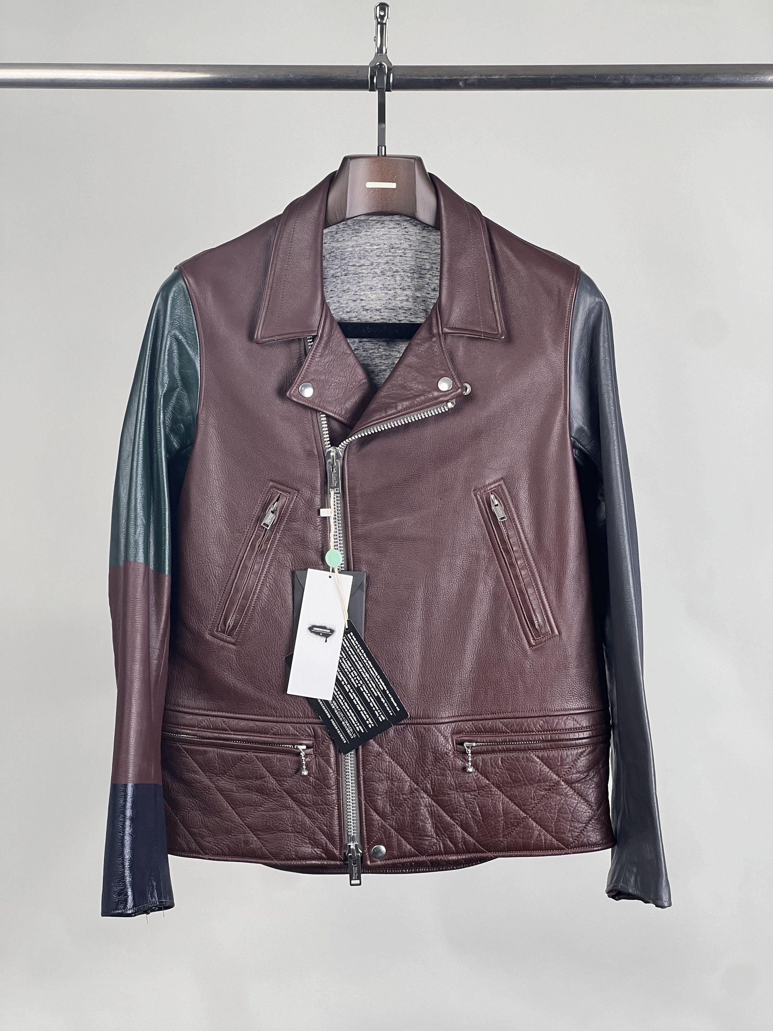 Undercover Brand New J4206-1 Bordeaux Leather Jacket FW2012*RARE Size US L / EU 52-54 / 3 - 1 Thumbnail