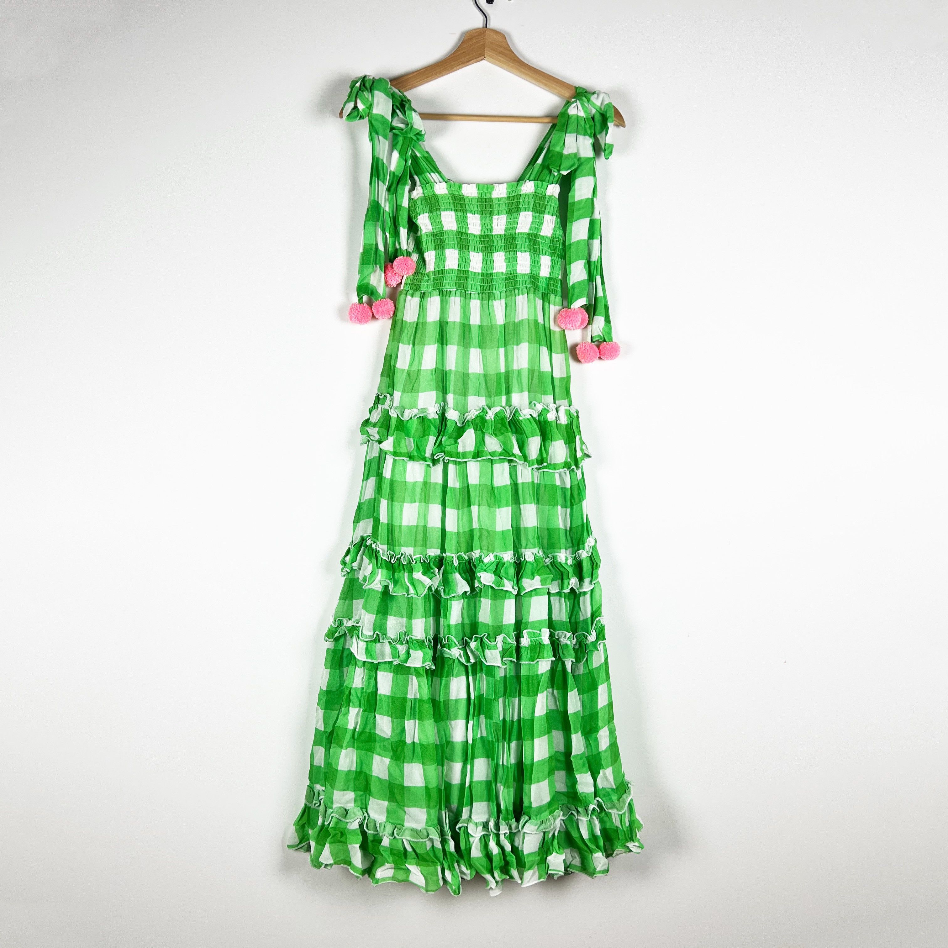 Other Sundress Berenice Chiffon Green White Size S / US 4 / IT 40 - 1 Thumbnail