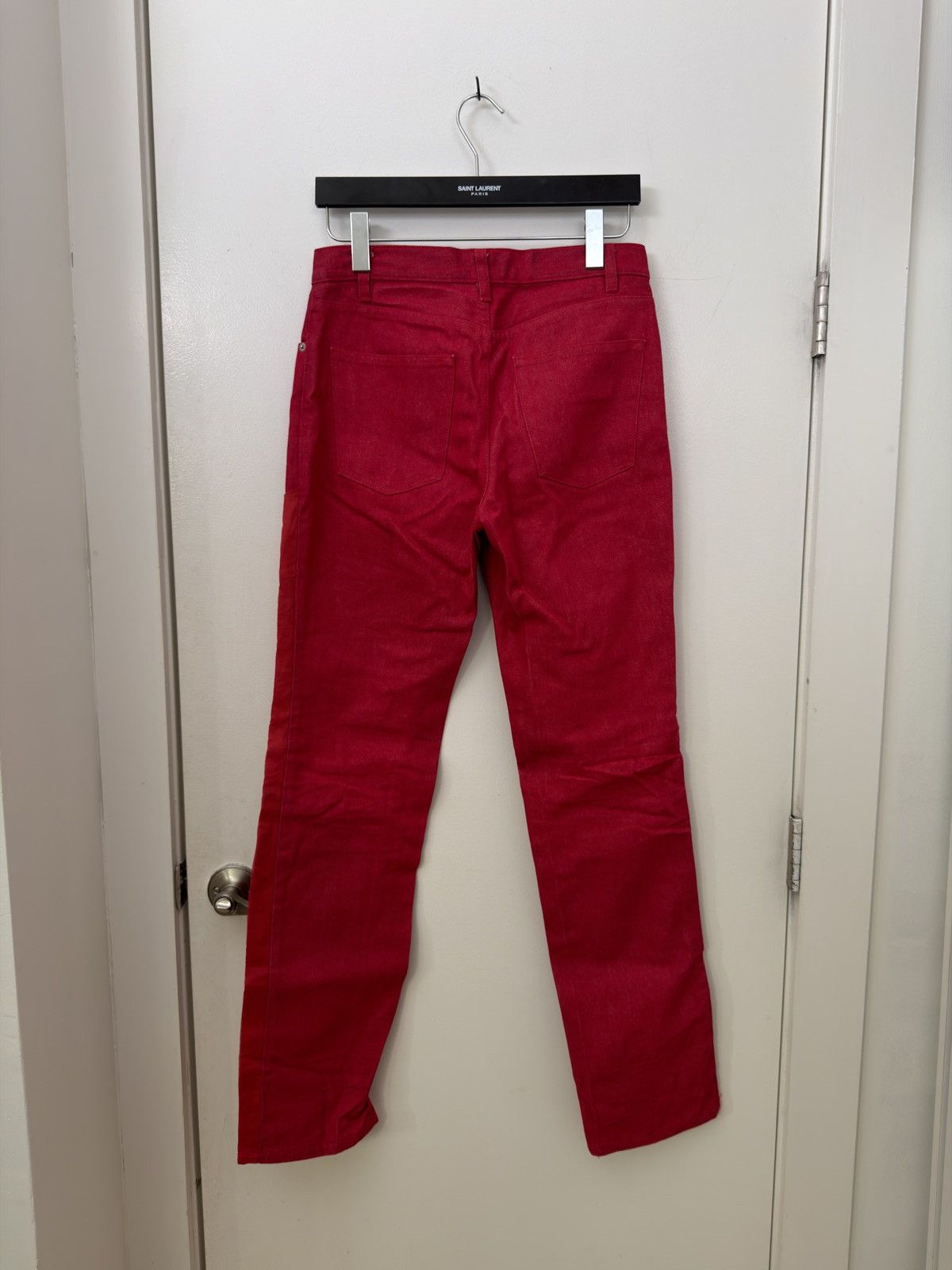 Helmut Lang AW97 Fuschia Sheer-Overlay Jeans Size US 29 - 5 Thumbnail