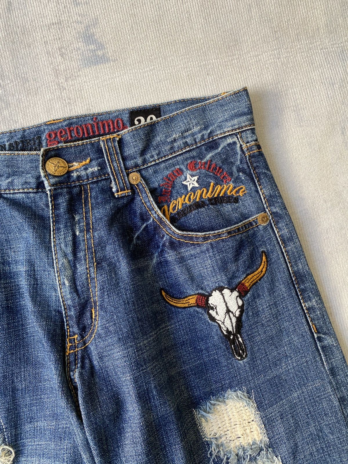 ARIZONA FREEDOM Arizona Geronimo Tribes American Indian Design Denim Size US 30 / EU 46 - 17 Thumbnail