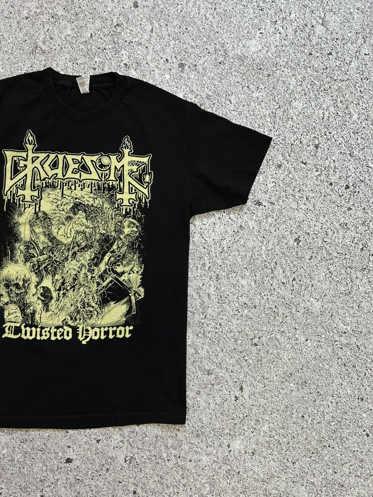 Band Tees × Vintage Rare 2020 Gruesome Twisted Horror Retro Rock Band T-Shirt Size US L / EU 52-54 / 3 - 4 Thumbnail