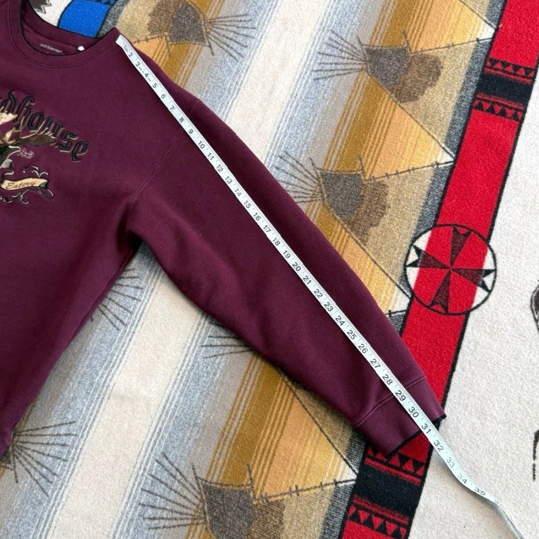 Croft & Barrow VINTAGE Croft & Barrow Sweatshirt Crew Neck Long Sleeve Red Size L Men Moose Embroidered 90s Animals Nature Outdoor Crewneck Pullover Sweatshirt Size US L / EU 52-54 / 3 - 6 Thumbnail