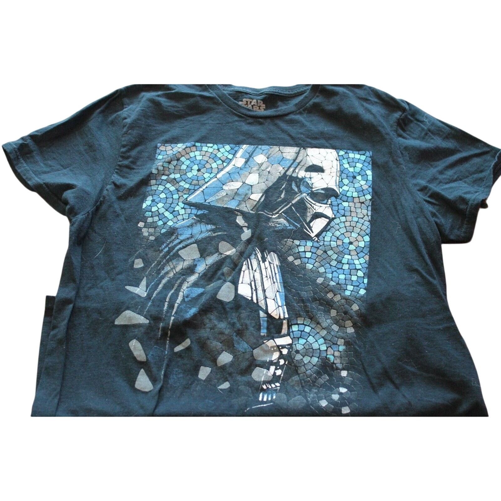 Star Wars Star Wars Tee Men's Sz Large Black Darth Vader Stained Glass Size US L / EU 52-54 / 3 - 1 Thumbnail