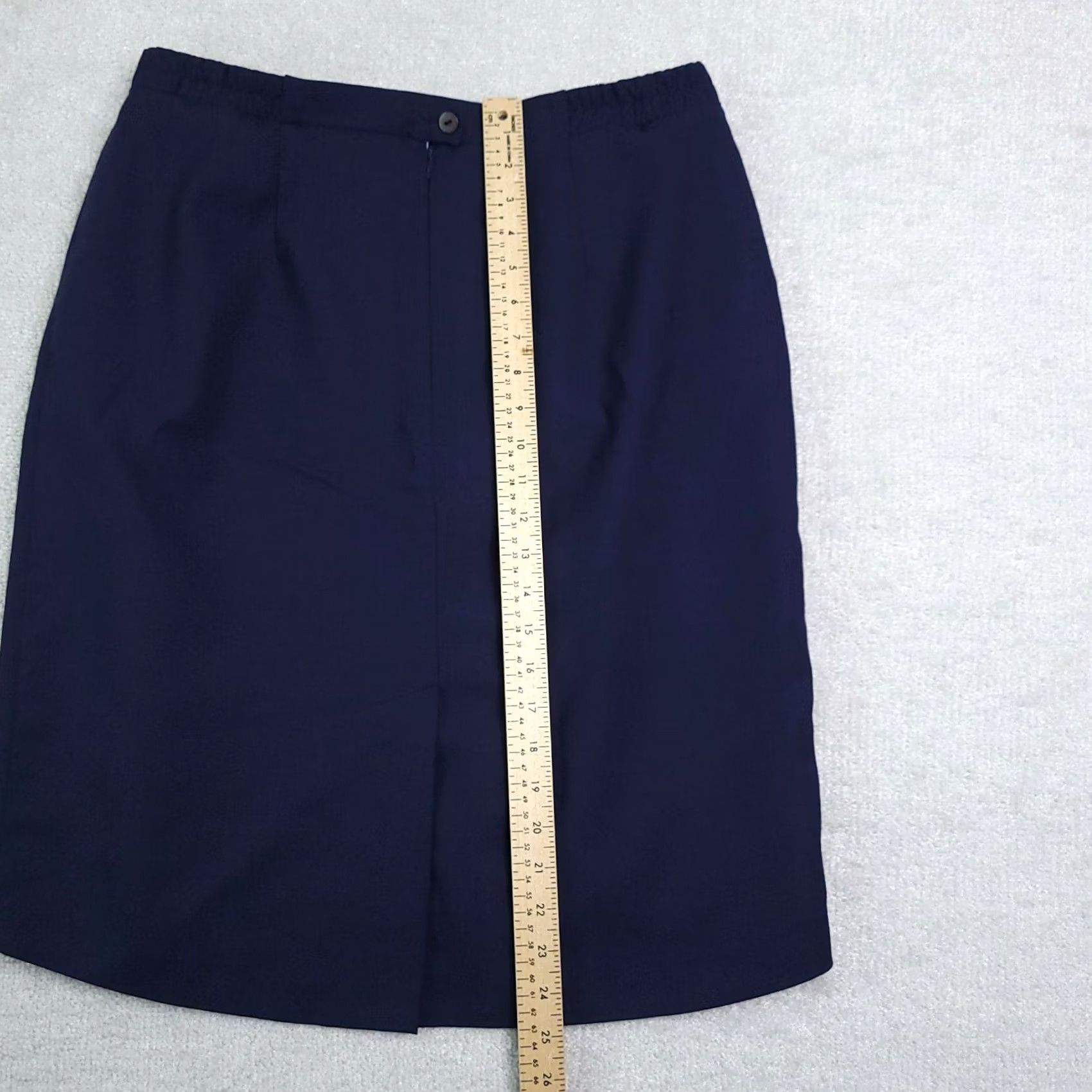 Vintage Vintage~Nygard Collection~Wool Pencil Lined Skirt Blue Sz 16 Size 38" / US 16 / IT 52 - 4 Thumbnail