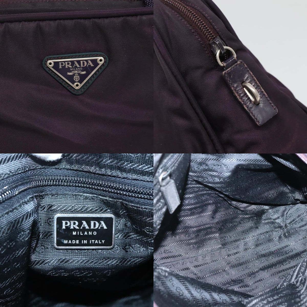 Prada PRADA Hand Bag Nylon Purple Silver Size ONE SIZE - 11 Thumbnail