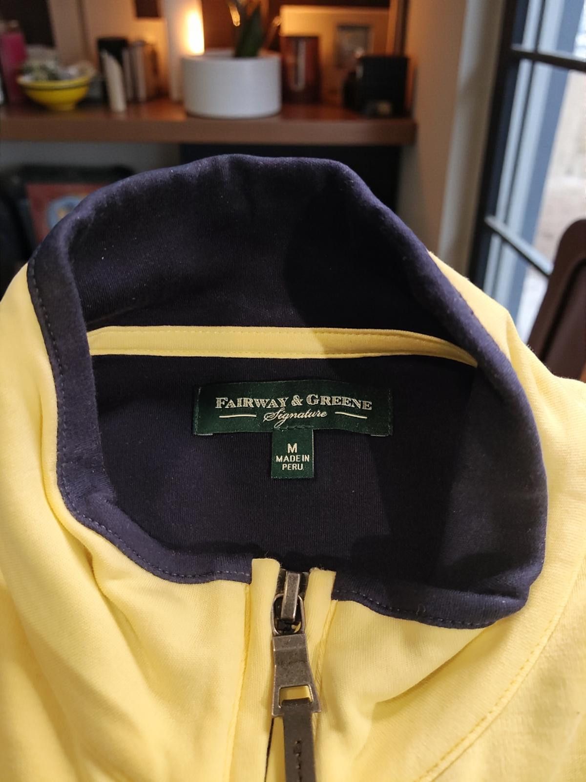 Other Fairway & Greene Yellow Quarter-Zip Golf Vest Size Medium Size US M / EU 48-50 / 2 - 6 Thumbnail