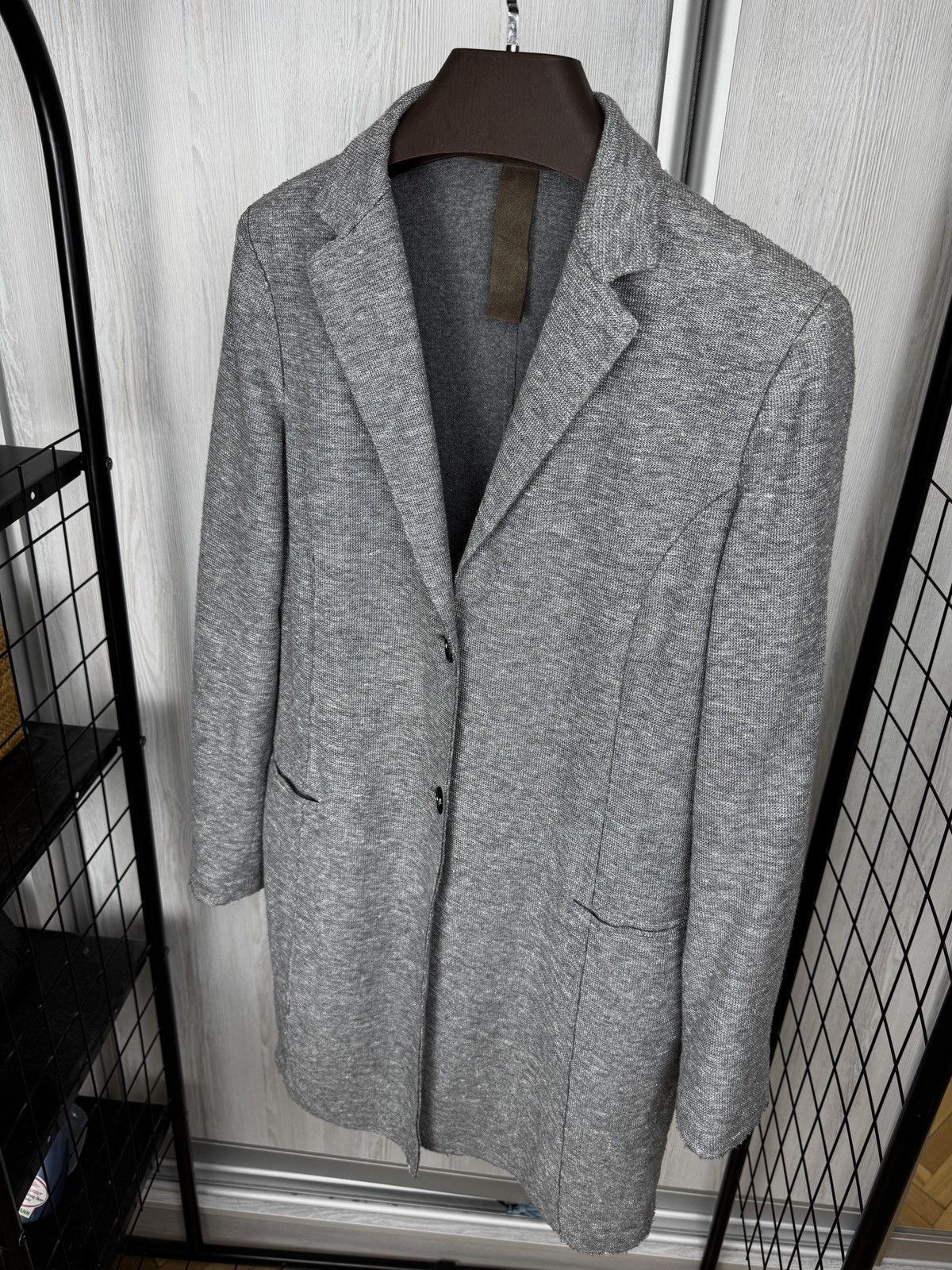 Eleventy Eleventy grey linen blend made in italy blazer coat Size L / US 10 / IT 46 - 6 Thumbnail