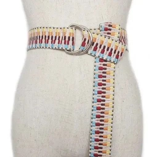 Homemade × Japanese Brand Belts Multicolor Weave Canvas D Ring Buckle Belt (classic) Size ONE SIZE - 1 Thumbnail