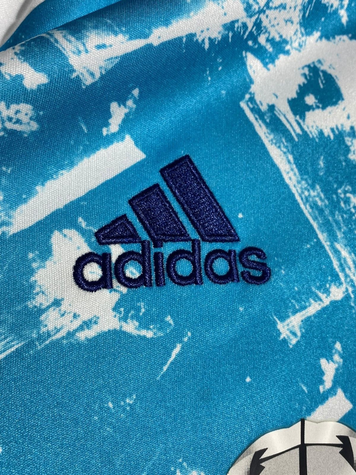 Adidas 🔥 ADIDAS WOLVES JERSEY BLUE SPLATTER FUTURE RAVE XL Size US XL / EU 56 / 4 - 6 Thumbnail