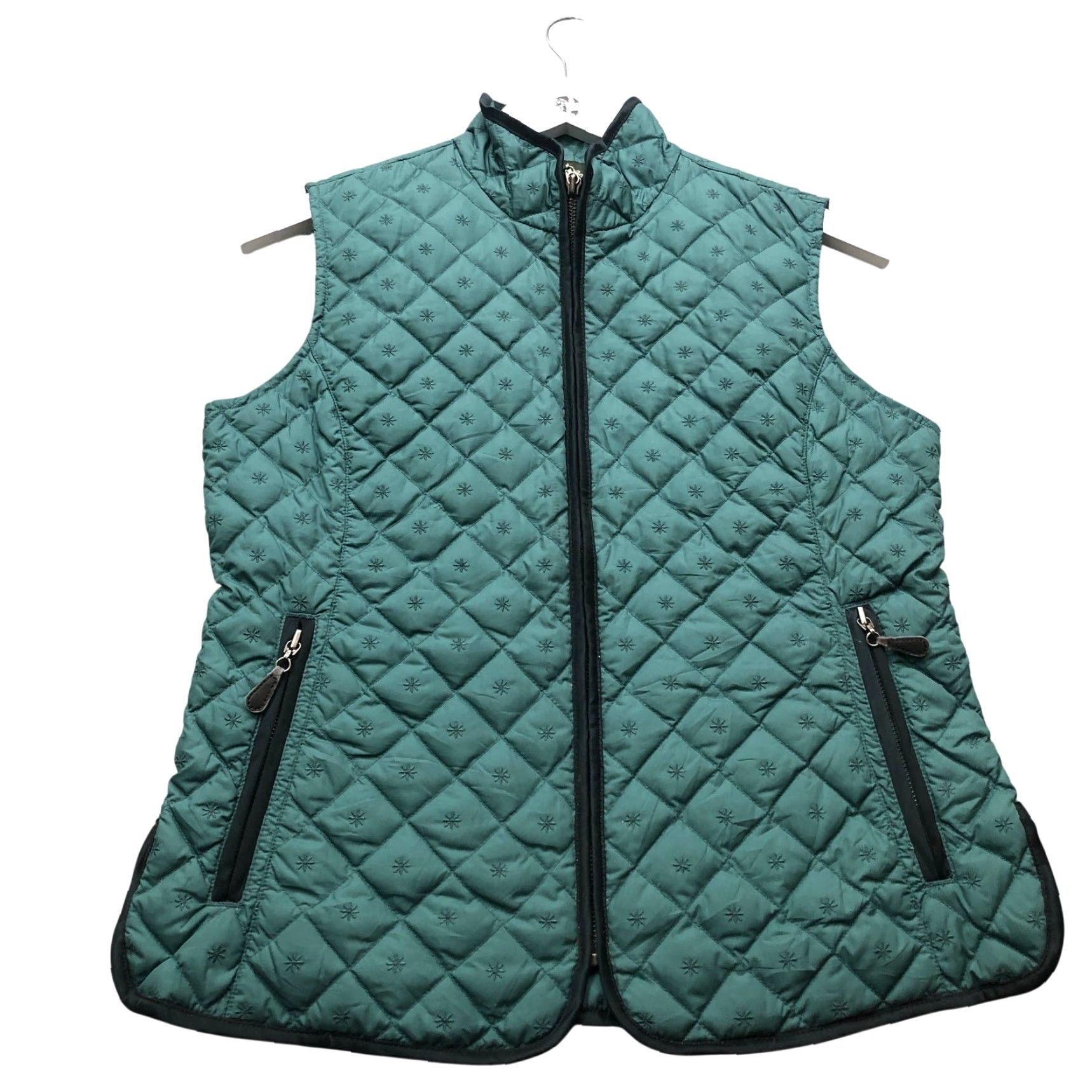 Eddie Bauer Eddie Bauer Goose Down Puffer Vest Jacket Women's Small Sleeveless Full Zip Pockets Green Black Size S / US 4 / IT 40 - 2 Thumbnail