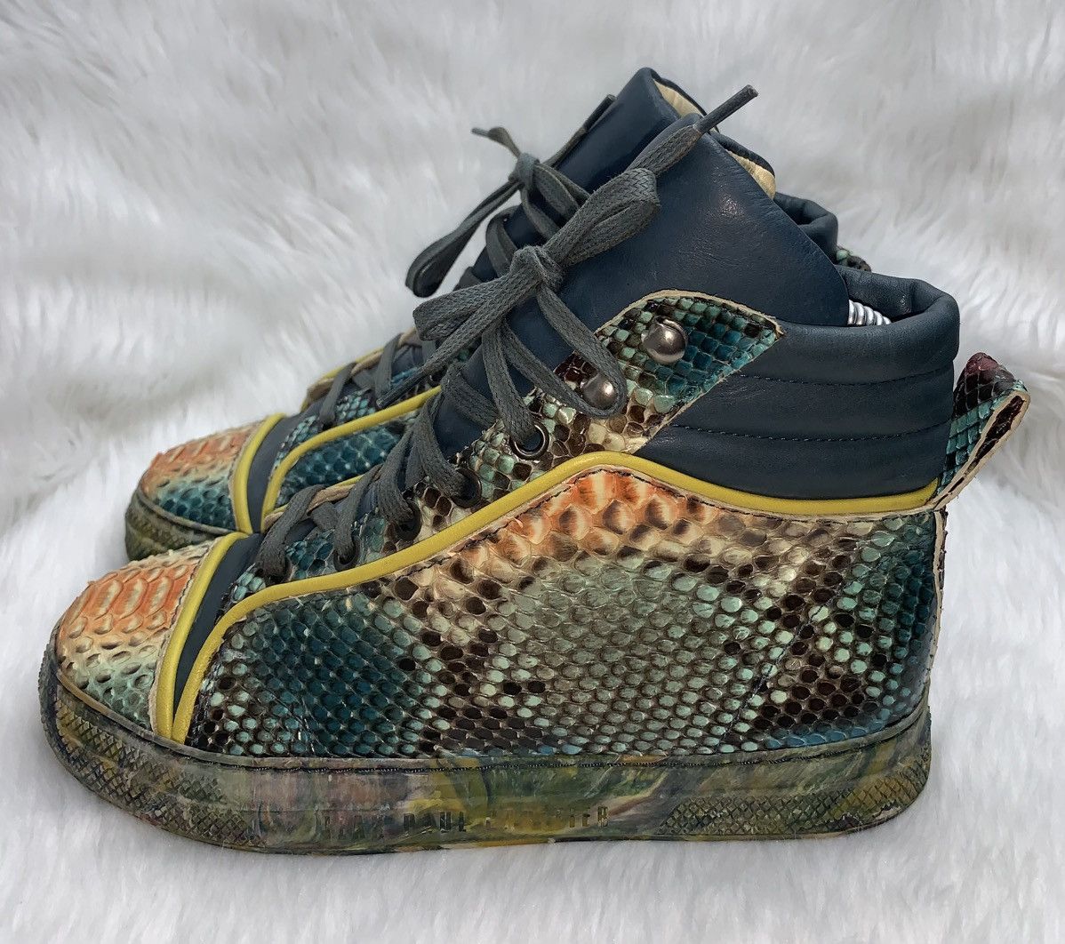 Jean Paul Gaultier Jean Paul Gaultier Phython Skin Sneakers Size US 6 / IT 36 - 5 Thumbnail
