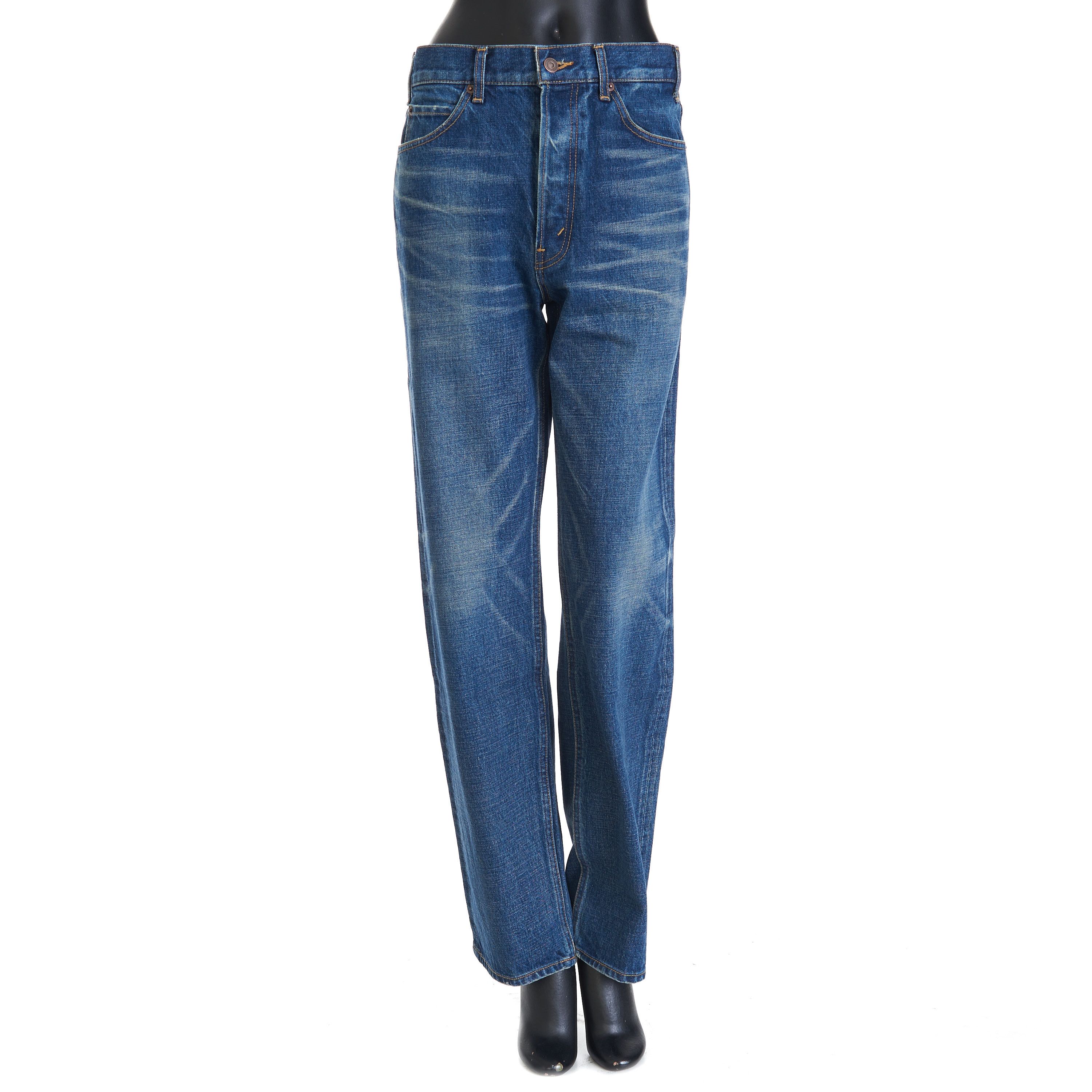 Celine Polly Jeans In Dark Union Wash Blue Denim Size 30" / US 8 / IT 44 - 1 Thumbnail