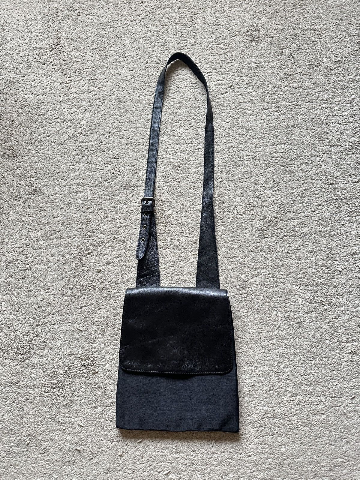 Comme des Garcons Homme Plus 1990s L’ALTOPIANO Nylon mix Leather Sling Bag/Crossbody Bag Size ONE SIZE - 1 Thumbnail