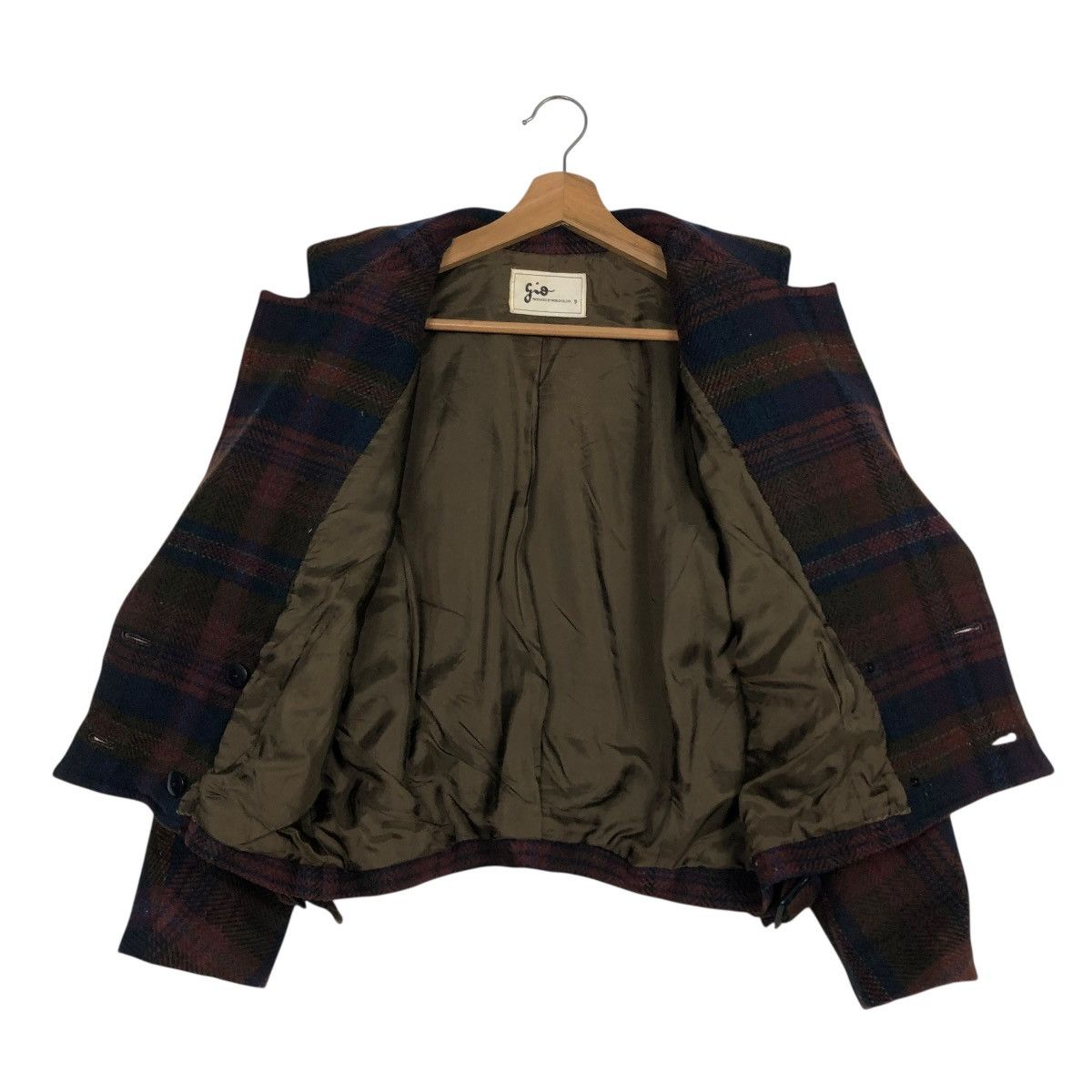 Japanese Brand 🔥VINTAGE WOOL BOMBER JACKET PARACHUTE DESIGN TARTAN GIO Size US M / EU 48-50 / 2 - 15 Thumbnail