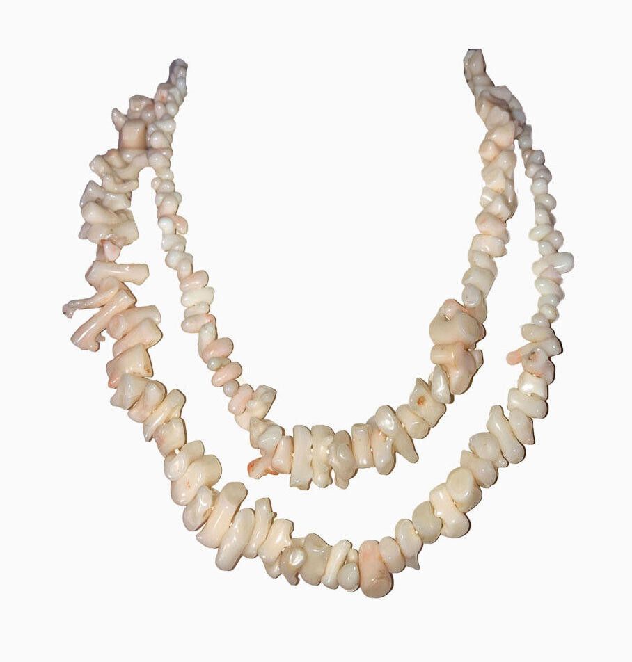 Designer Angel Skin Coral Polished Branch Nugget Bead Necklace Size ONE SIZE - 2 Thumbnail