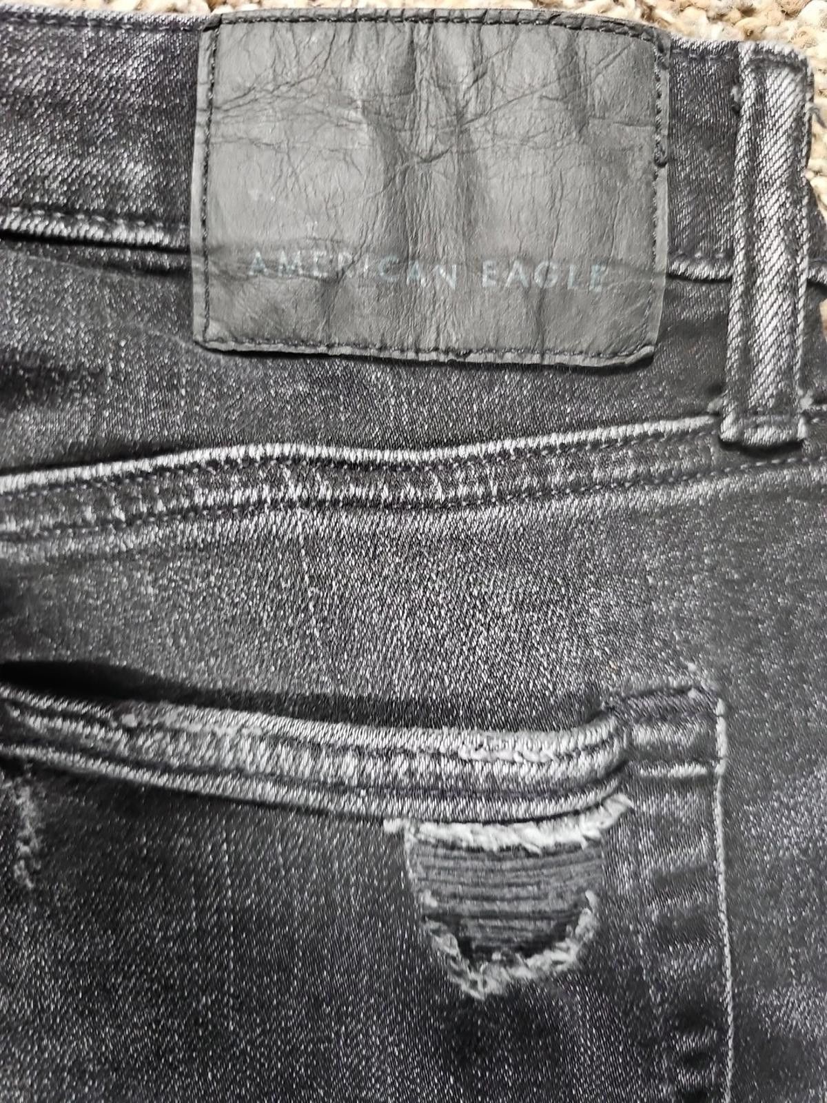 American Eagle Outfitters American Eagle Jeans Men's 28x30 Black Airflex+ Distressed Size US 28 / EU 44 - 9 Thumbnail