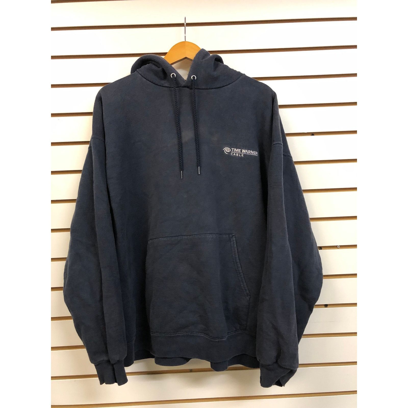 Hanes Vintage time Warner cable hoodie crewneck size XL 1990s 80s Size US XL / EU 56 / 4 - 1 Thumbnail