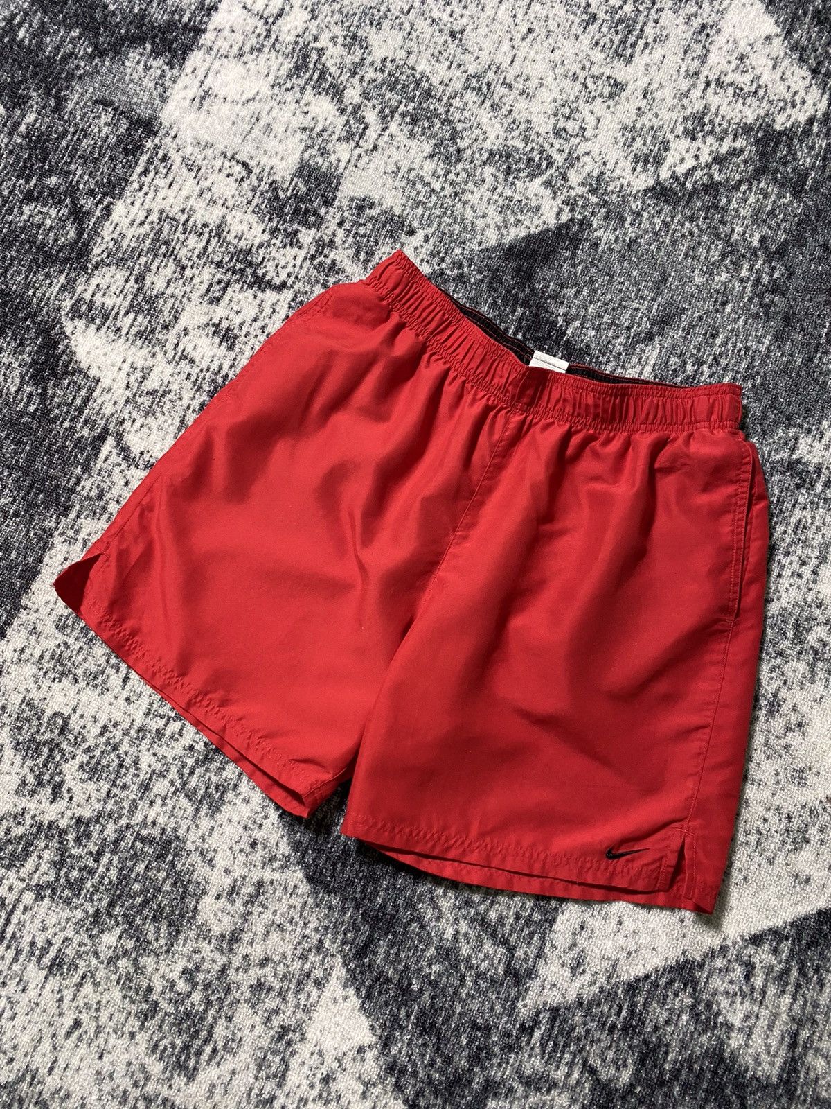 Nike × Vintage Vintage Nike Shorts Sportswear Red Swoosh Y2K STYLE 90s Size US 34 / EU 50 - 1 Thumbnail