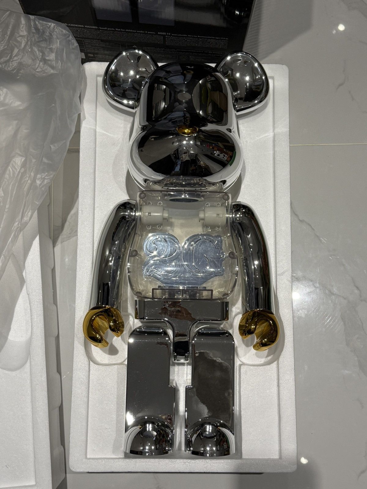 Medicom Toy 1000% Medicom Bearbrick J.S.B 3rd generation silver