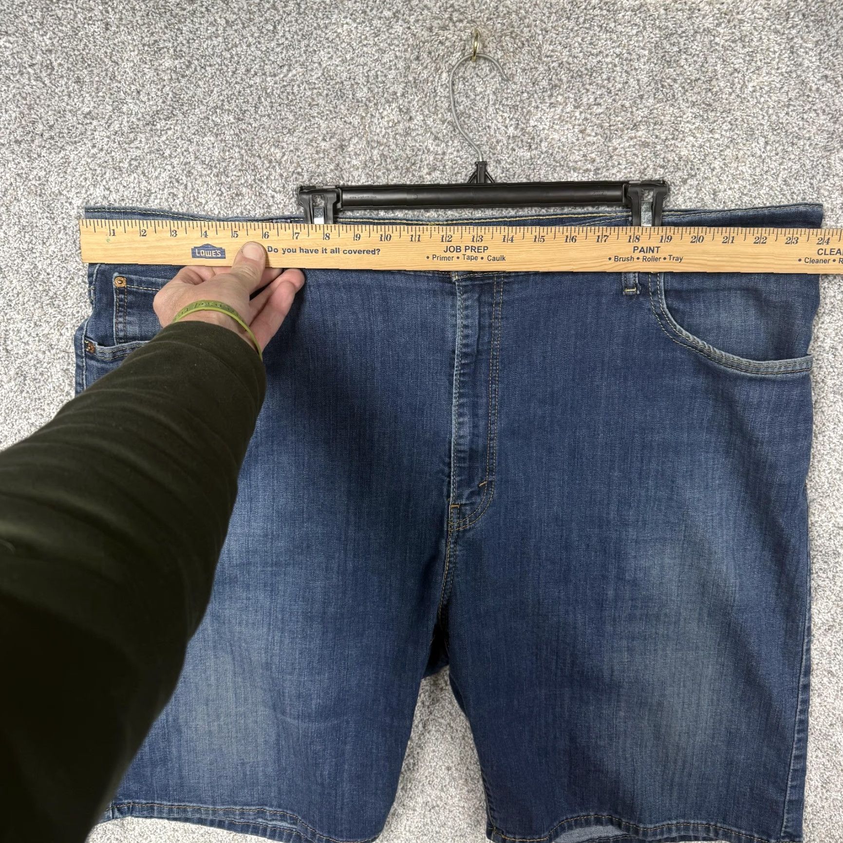 Levi's Levi's 569 Loose Straight Denim Shorts Men 48 Dark Wash Bermuda Jorts Stretch Pockets 5-Pocket Denim Casual 90s Mens Size US 32 / EU 48 - 2 Thumbnail