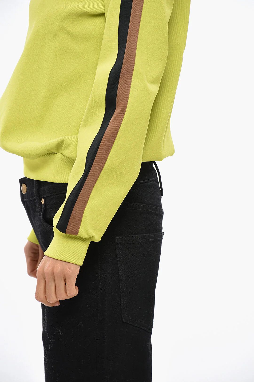 Tory Burch og1mm0426 Nylon Sweatshirt in Yellow Size M / US 6-8 / IT 42-44 - 2 Thumbnail