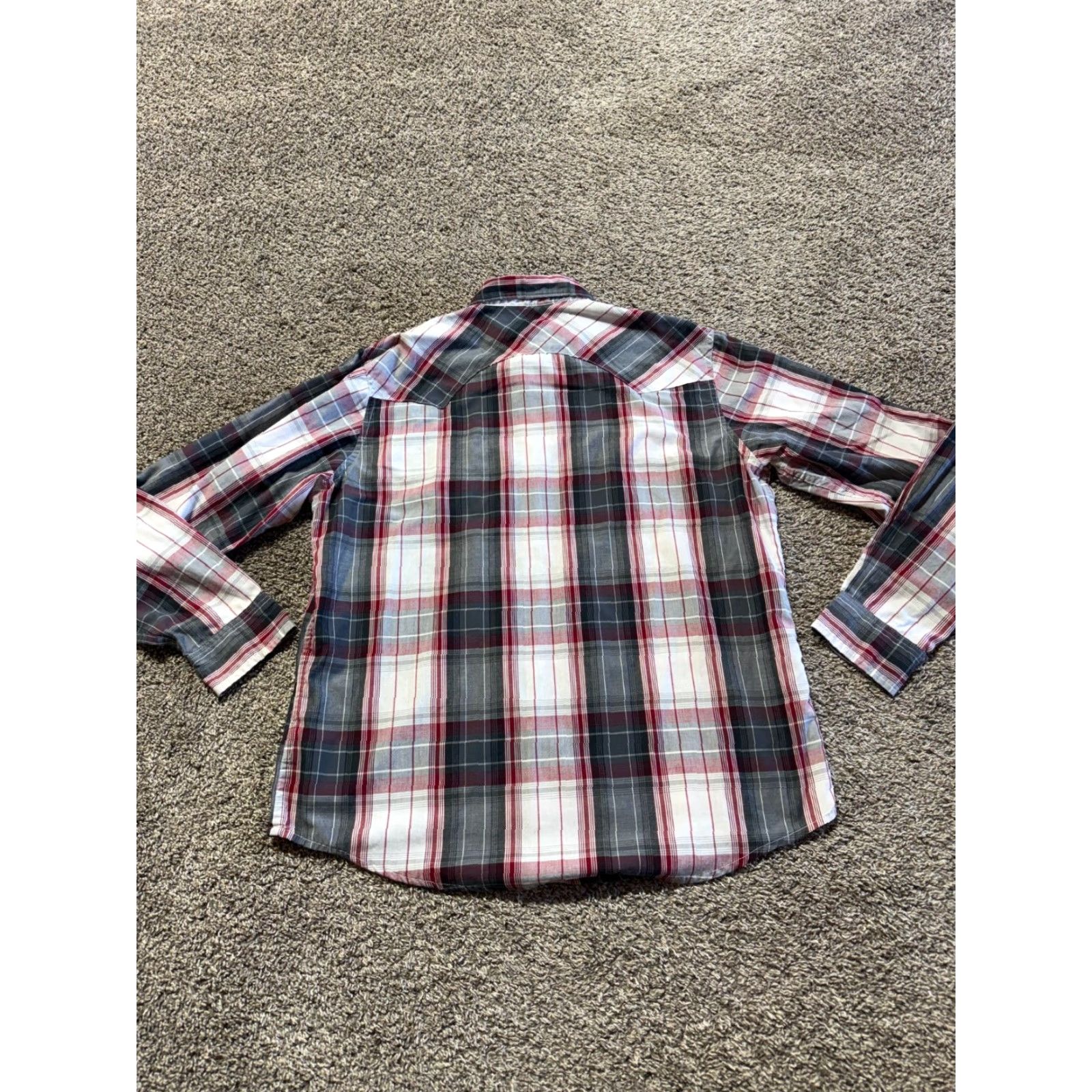 Levi's Levi's Mens Shirt Pearl Snap Size L Red Plaid Long Sleeve Lightweight Button-Up Size US L / EU 52-54 / 3 - 8 Thumbnail