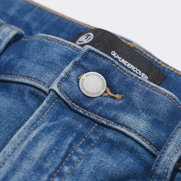 Japanese Brand × Jun Takahashi × Undercover Undercover × GU Slim Damage Jeans Blue Size L Size US 34 / EU 50 - 10 Thumbnail