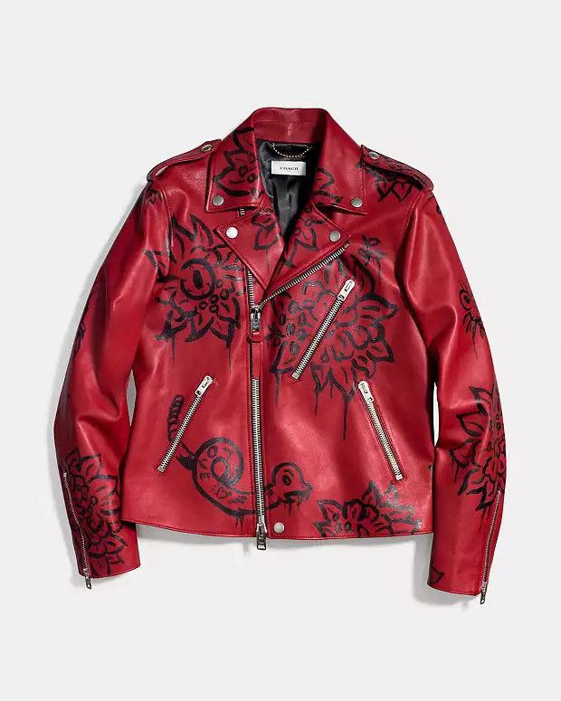 Coach Coach x GARY BASEMAN Hand Painted Wild Moto Jacket Size US S / EU 44-46 / 1 - 1 Thumbnail