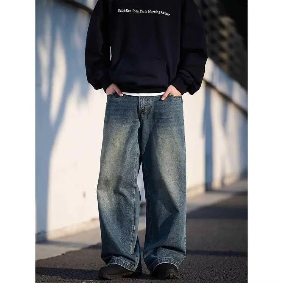 Japanese Brand × Jean Retro straight leg wide leg loose jeans Size US 32 / EU 48 - 6 Thumbnail
