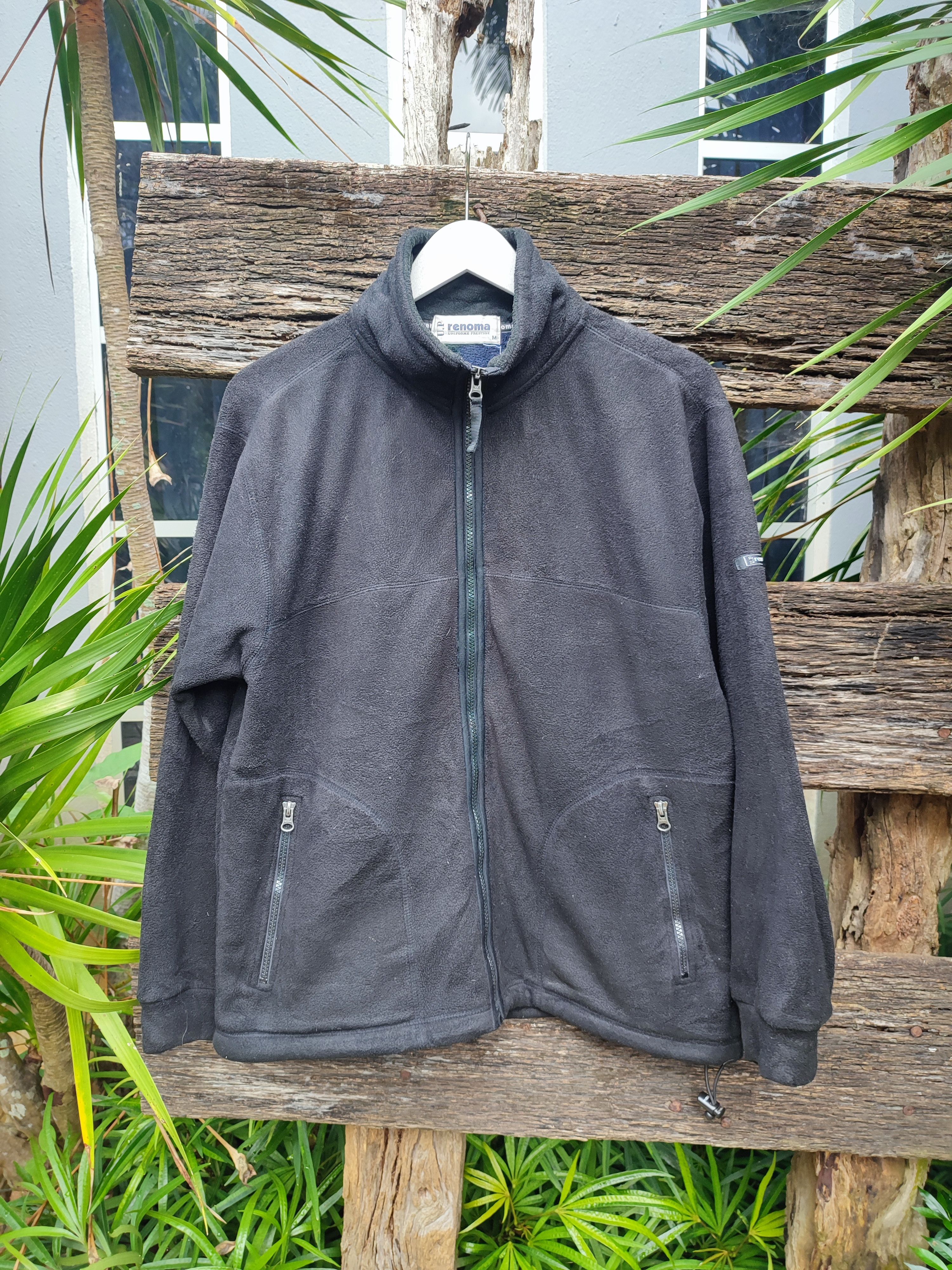 image of Steal Vintage U.p Renoma Fleece Jacket in Black, Men's (Size Medium)