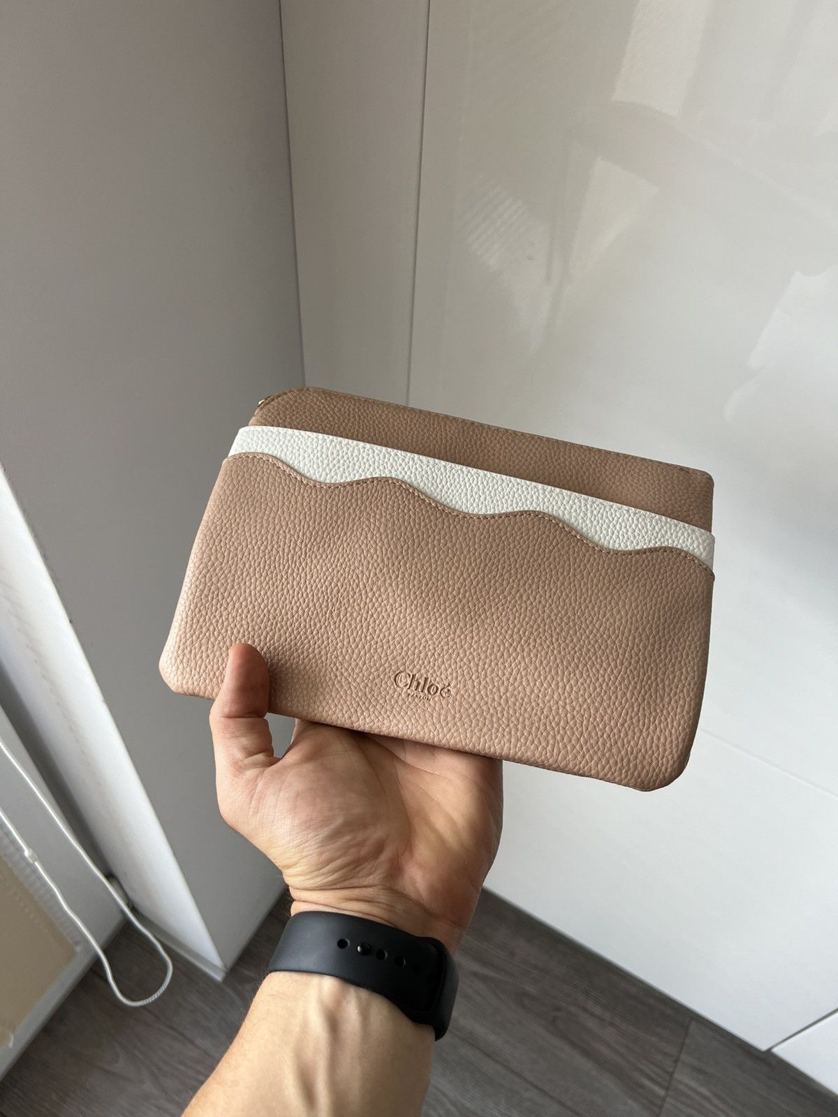Chloe Chloe Parfum Zip Navy Pink/Beige Clutch Bag Size ONE SIZE - 6 Thumbnail