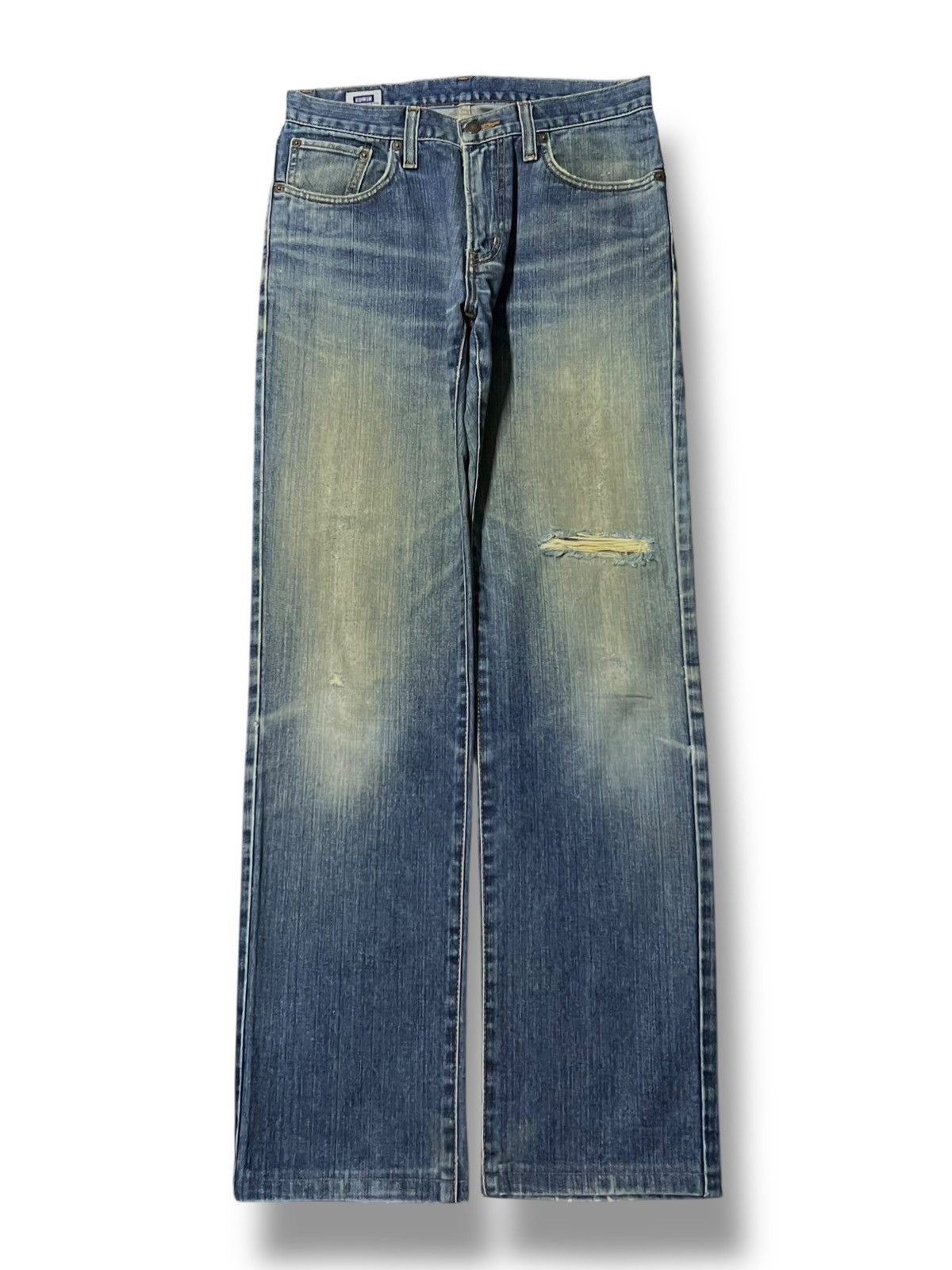 Edwin Vintage Edwin 403 Japan - Faded Mud Wash Straight Leg Jeans Size US 31 - 2 Thumbnail