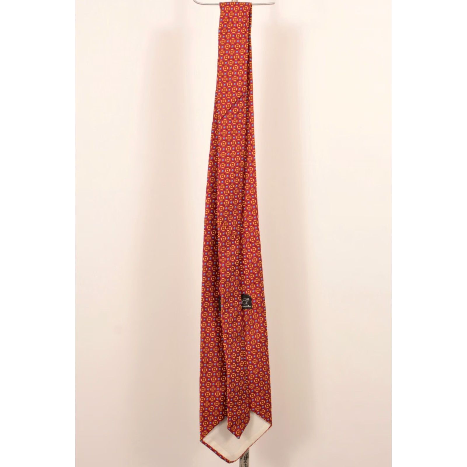 Vintage VINTAGE Quiana NYLON 70s Tie Mens Neck Tie Red Abstract 70s Size ONE SIZE - 3 Thumbnail