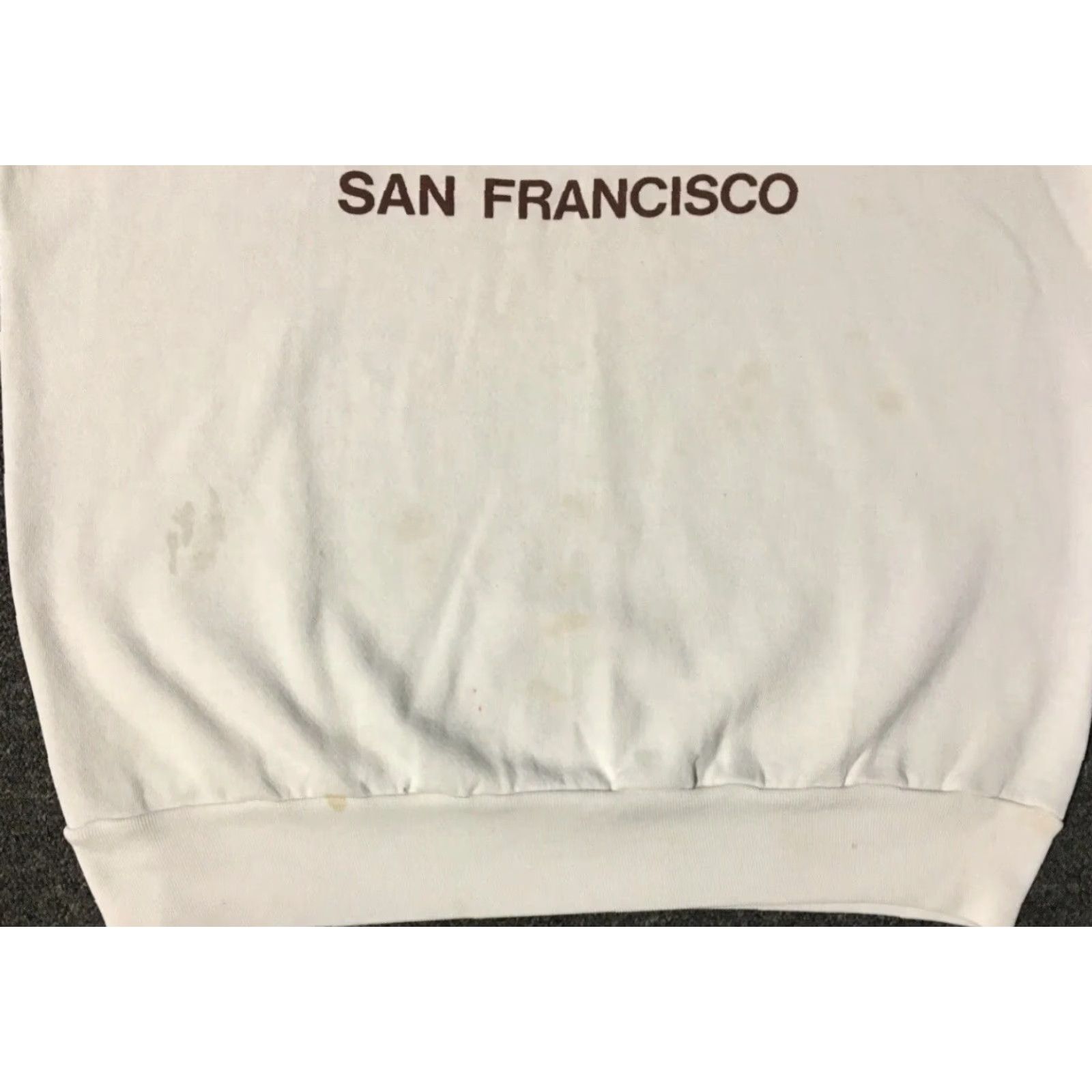 Hard Rock Cafe VINTAGE Hard Rock Cafe San Francisco Hoodie L White 80s Distressed Grunge Mens Size US L / EU 52-54 / 3 - 3 Thumbnail